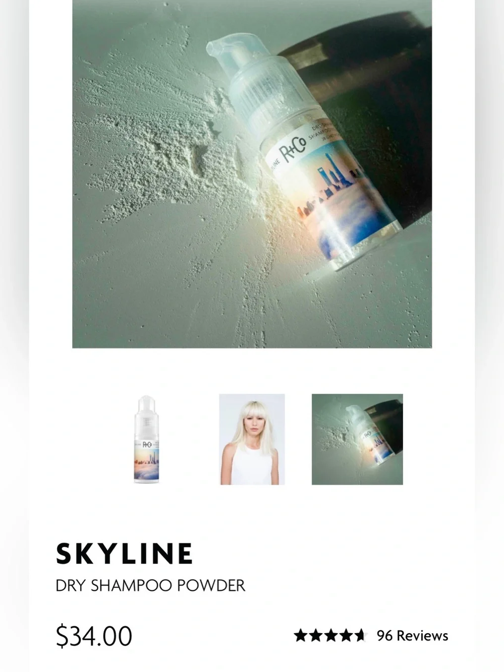 ❤️ R+Co Skyline Dry Shampoo Powder